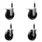 Service Caster 5'' Phenolic Swivel 3/4'' Expand Stem Caster Set 2 Total Lock Brakes, 4PK SCC-EXTTL20S514-PHS-2-S-2-34 - alternate 1